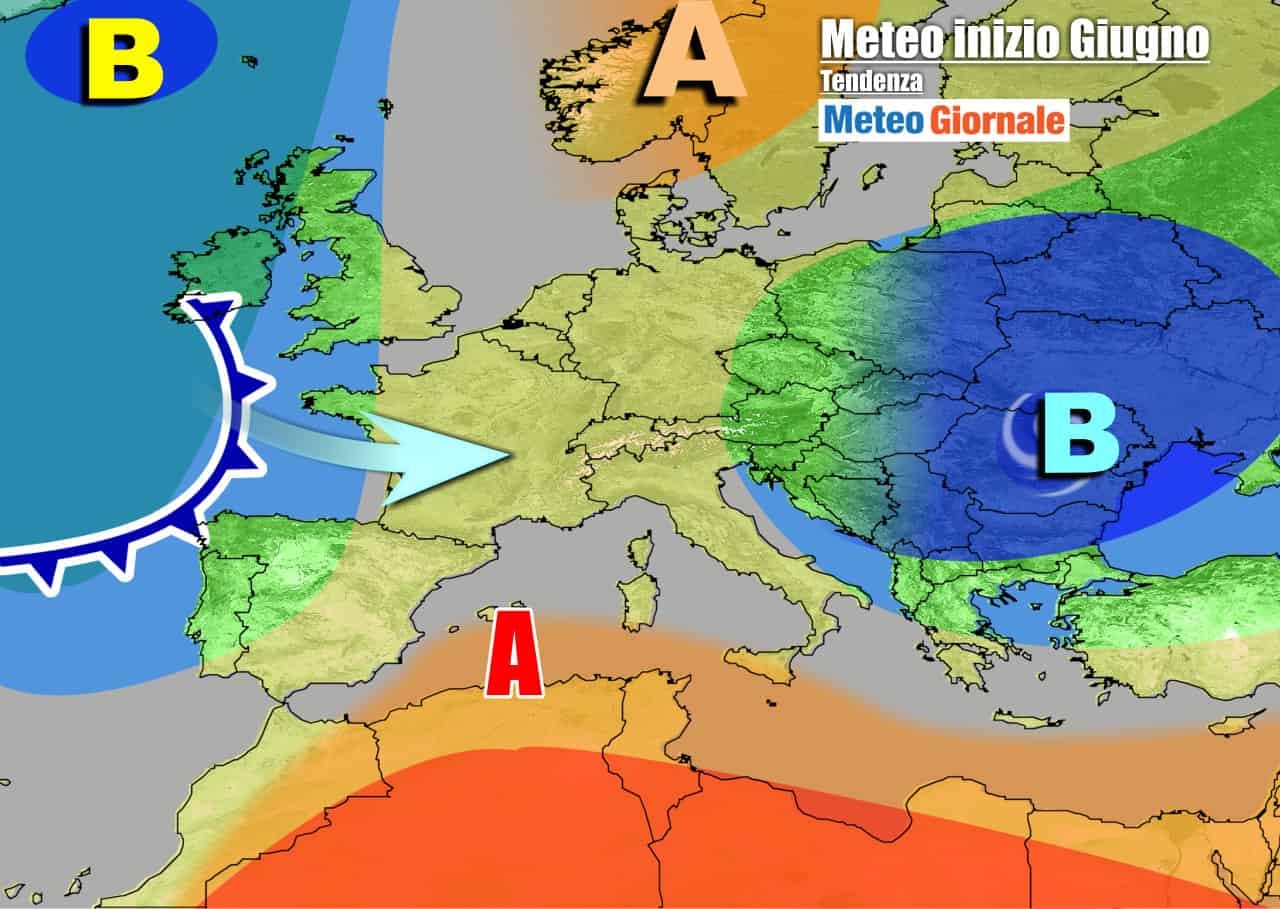 La tendenza per l'avvio della prossima settimana