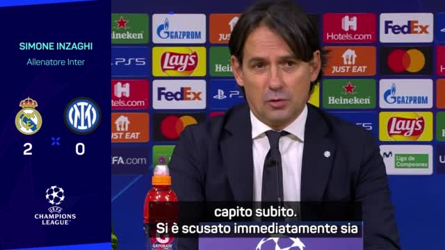 Inzaghi e la strigliata a Barella: "Ha fatto una sciocchezza. Rosso determinante"